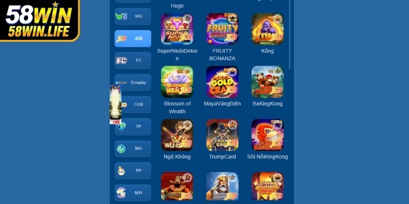 Giới thiệu nổ hũ 58Win