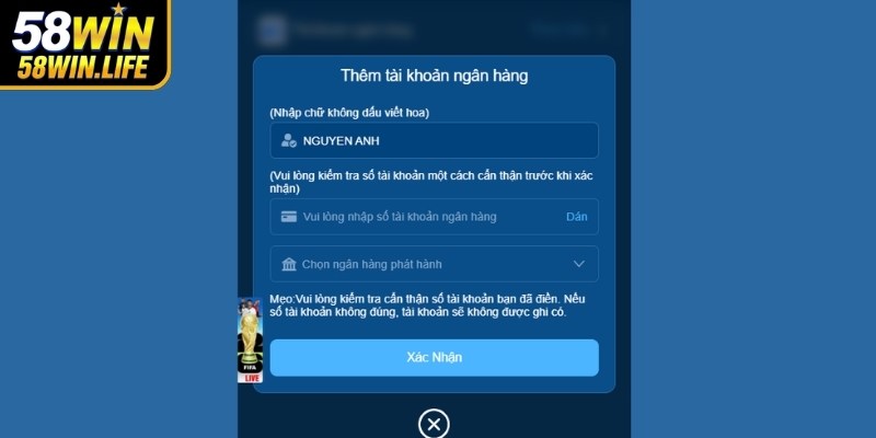 Liên kết tài khoản ngân hàng
