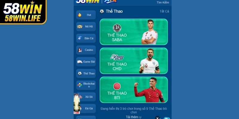 Thông tin về thể thao 58Win